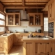 Example of modern wood-grain kitchen cabinets represent this year's kitchen design trend away from the standard white cabinetry.